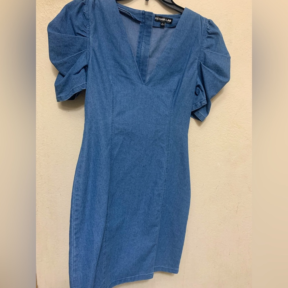 Blue denim dress